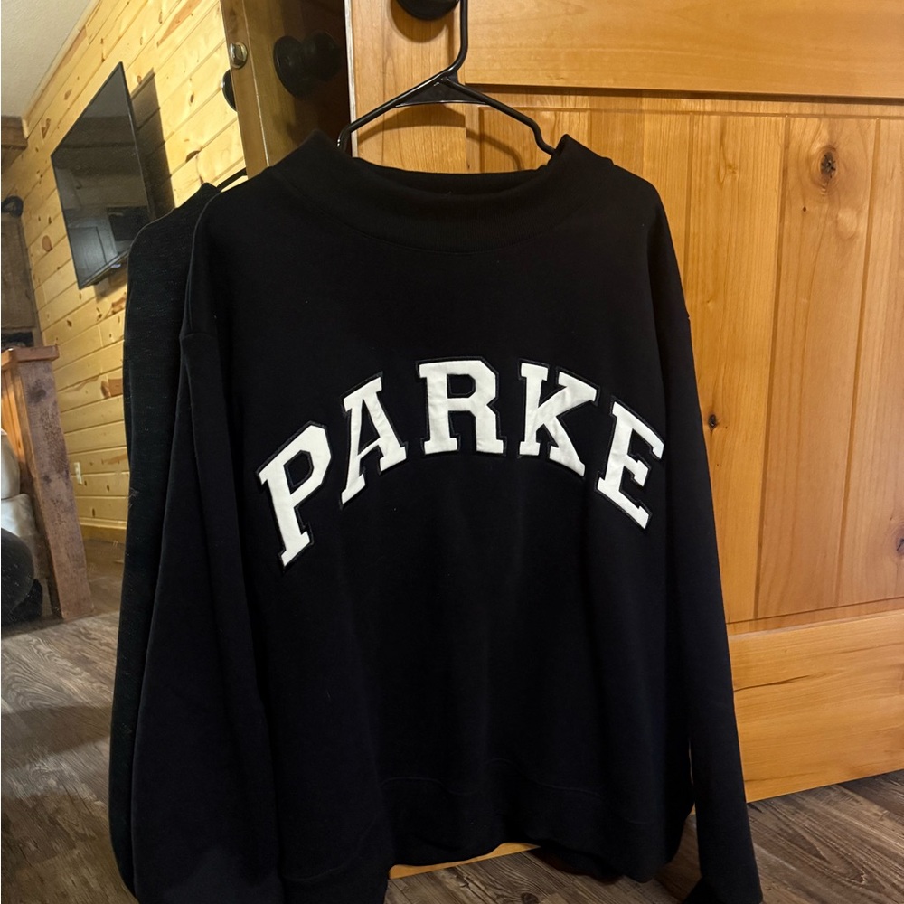 Black PARKE mock neck
